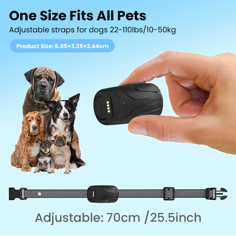 MASBRILL 4G GPS Pet Tracker Collar With Multiple Positioning Modes and Voice Call Function-G713
