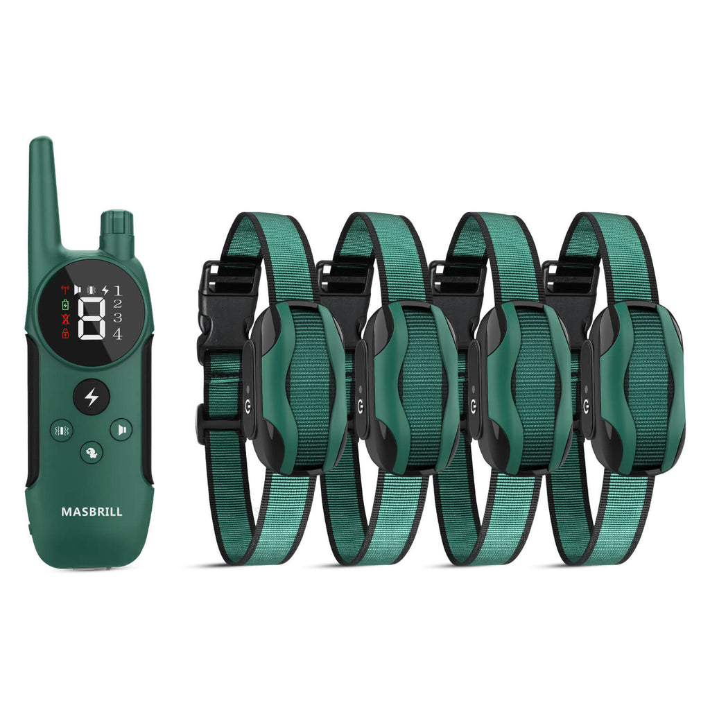 MASBRILL Dog Shock Collar with Remote Rechargeable Electric Dog Training Collar -912