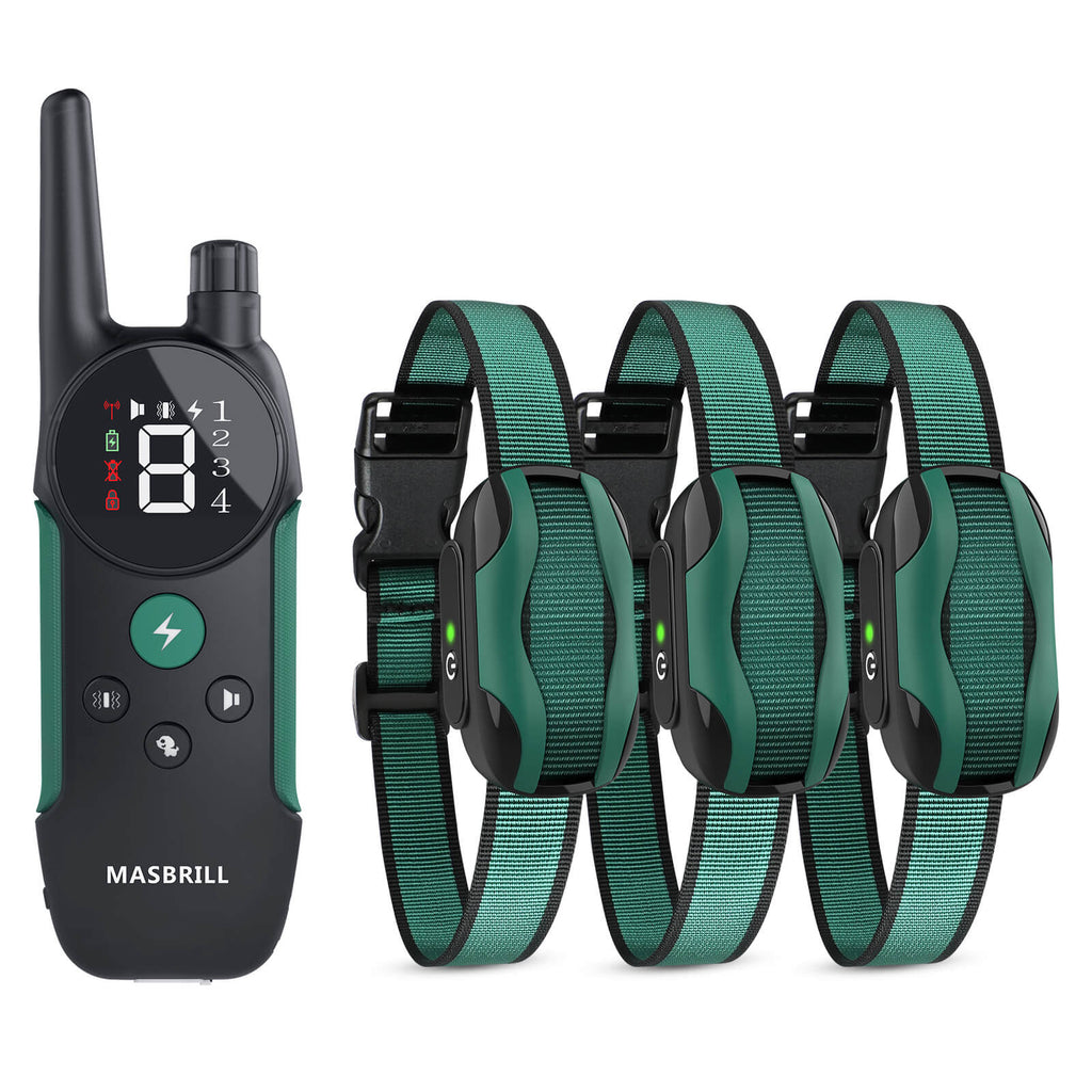 MASBRILL IP7 Waterproof Remote Electric Training Collar-912-2000ft