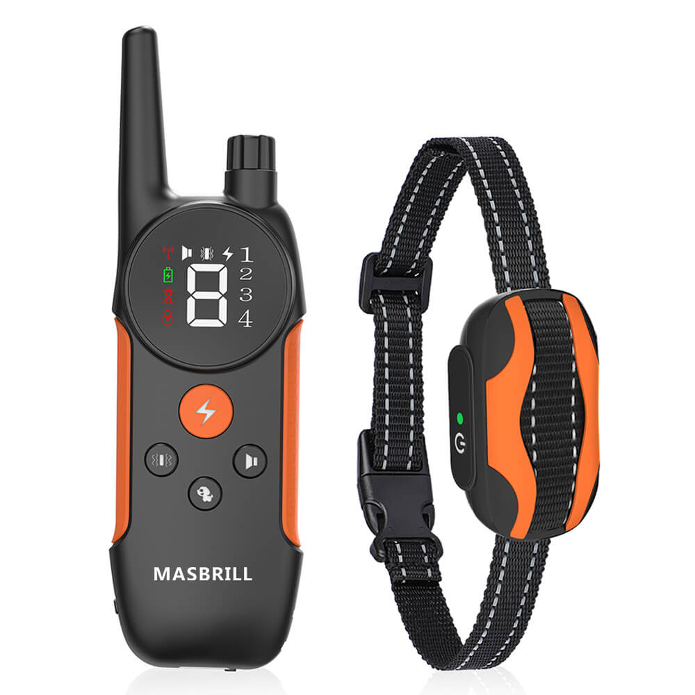 MASBRILL Dog Shock Collar with Remote Rechargeable Electric Dog Training Collar -912