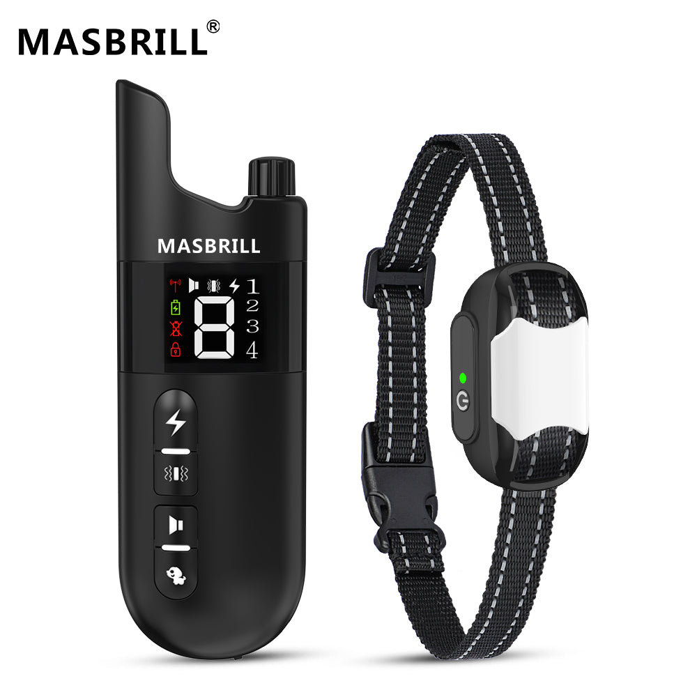 MASBRILL Rechargeable IPX7 Waterproof Dog Training Collar-913-2000ft