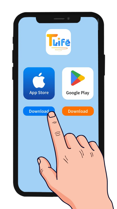 1. Download the App from iOS App Store or Google Play
