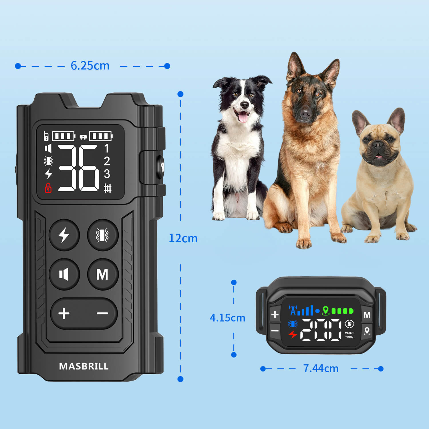 Dog Fence Outdoor 2-in-1 Bluetooth GPS Electronic Fence, Wireless