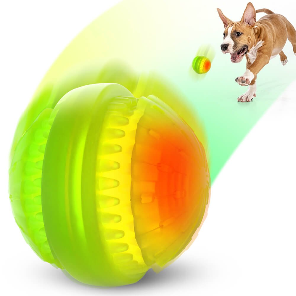 Masbrill Best Gifts Light up Ball for Dogs Natural Rubber for Small & Medium Dogs - MASBRILL