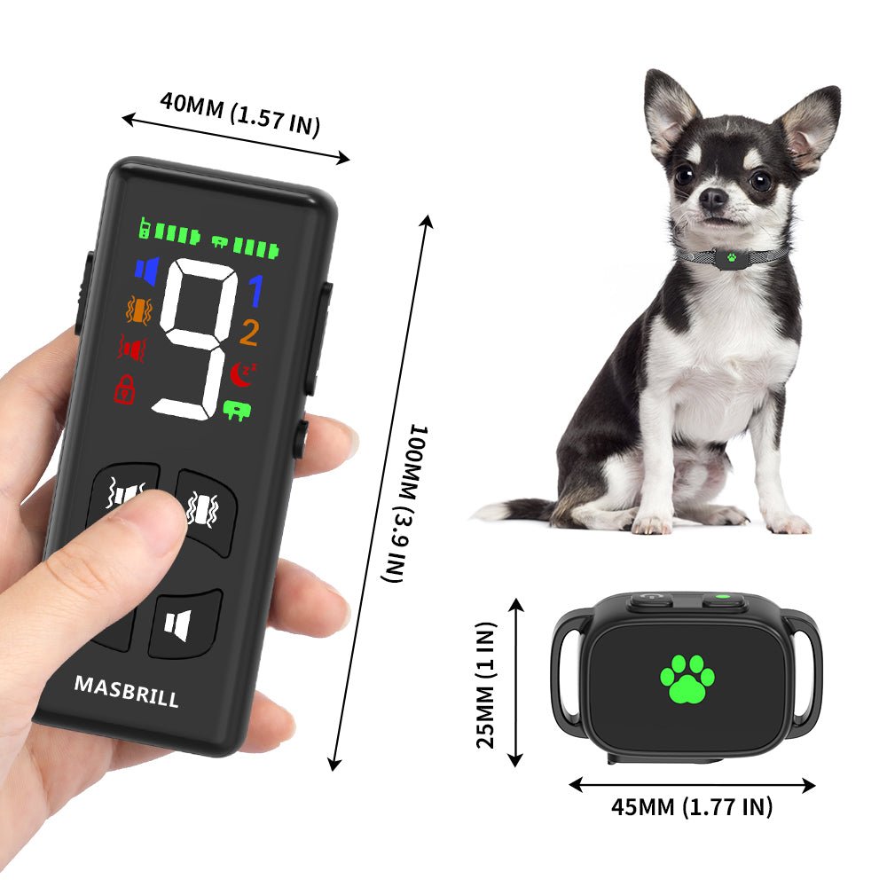 MASBRILL No Shock Small Dogs Training Collar With Remote – 2500FT RANGE - 927 - MASBRILL
