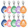 Ten Masbrill QR pet tags in five colors, arranged in two rows