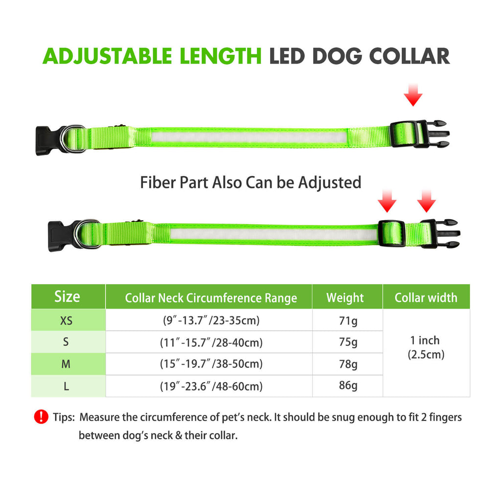 MASBRILL Rechargeable Waterproof Light - Up Dog Collar - MASBRILL