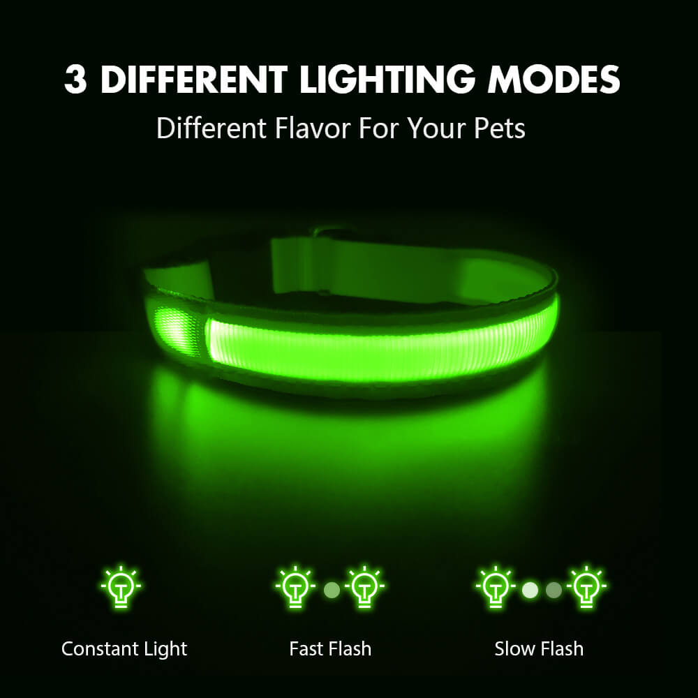 MASBRILL Rechargeable Waterproof Light - Up Dog Collar - MASBRILL