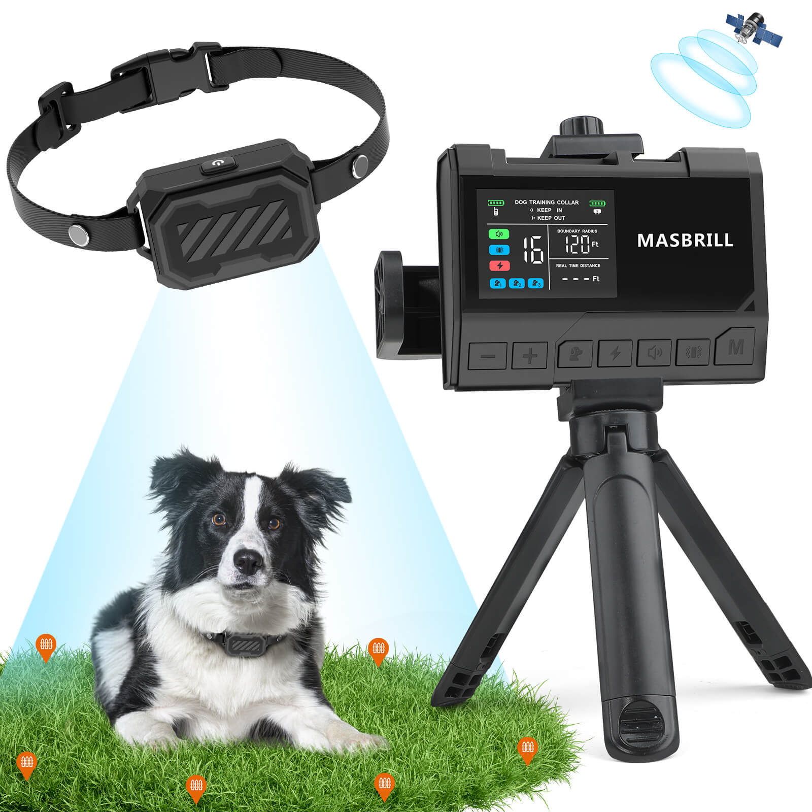 3-in-1 Wireless Dog Fence – Training Forbidden Zone Masbrill