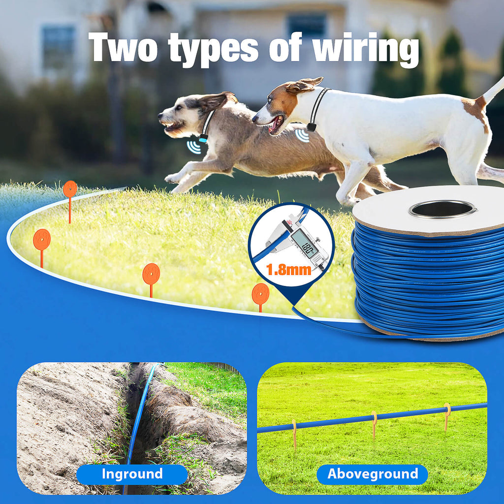 650 ft high‑quality oxygen‑free copper boundary wire included in kit – durable signal transmission