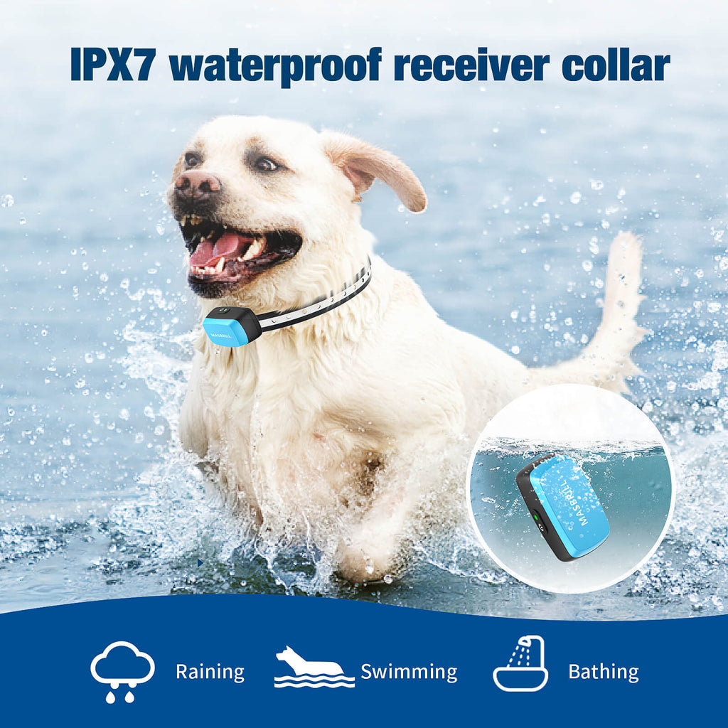 IPX7 waterproof receiver collar