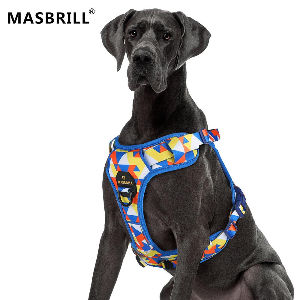 MASBRILL Printed No Pull Adjustable Dog Harness - MASBRILL