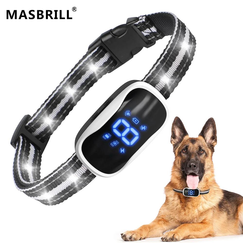 MASBRILL LED Digital Display Dog Bark Collar Smart Training