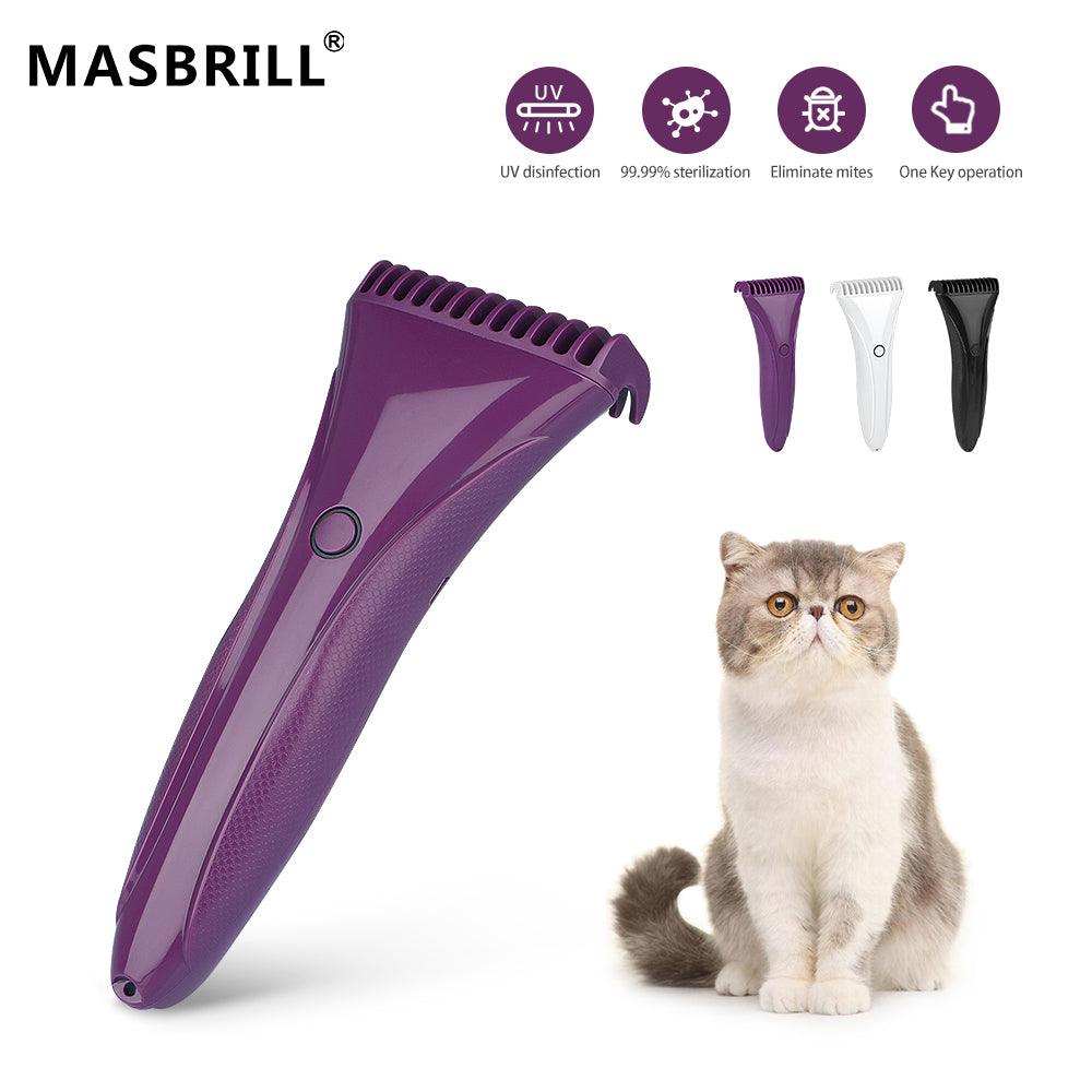 MASBRILL Electric Soft Comb Cat Hair Ultraviolet Sterilizing Cleaner - MASBRILL