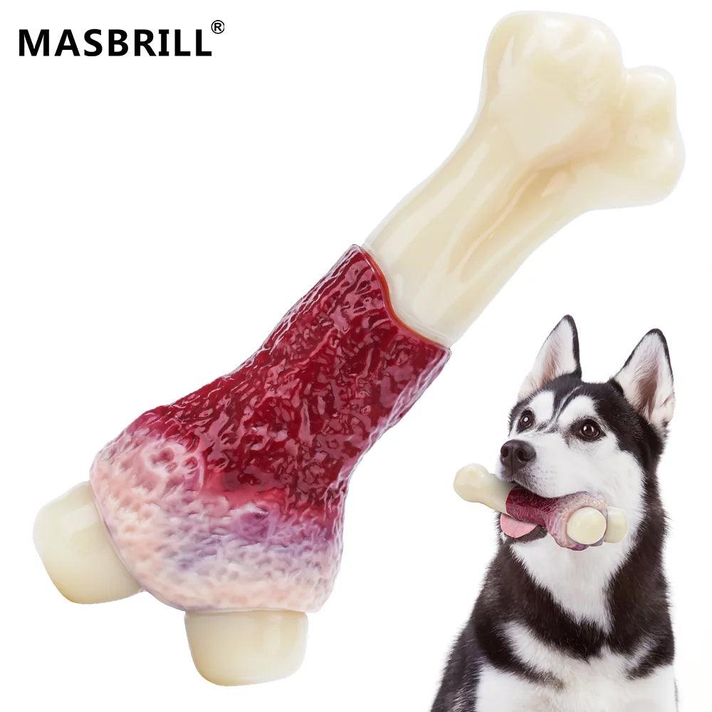 MASBRILL Dog Toys Indestructible Dog Chew Toys for Large Breed Aggressive  Chewers Tough Dog Teething Toys for Pet Teeth Cleaning, Natural Rubber