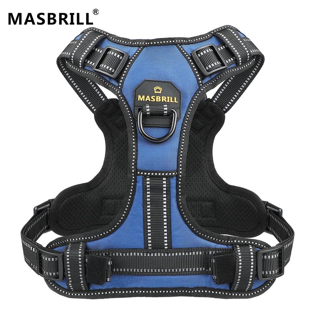 MASBRILL Padded Adjustable Reflective Dog Harness - MASBRILL