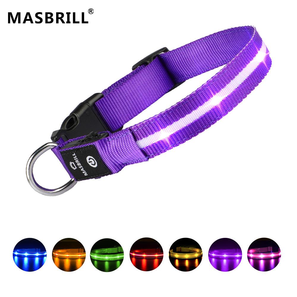 MASBRILL Led Glow Flashing Dog Collar - MASBRILL