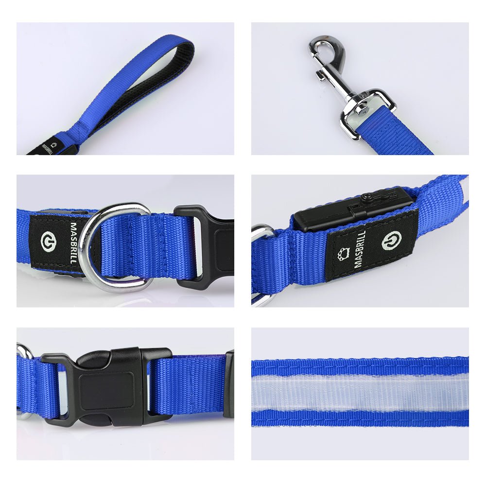 MASBRILL LED Dog Leash USB Rechargeable Pet Leash - MASBRILL