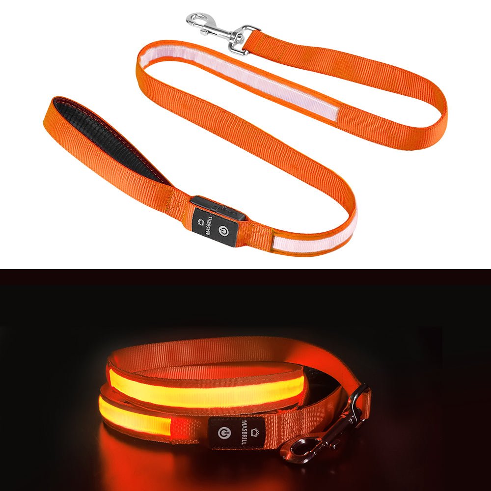 MASBRILL LED Dog Leash USB Rechargeable Pet Leash - MASBRILL